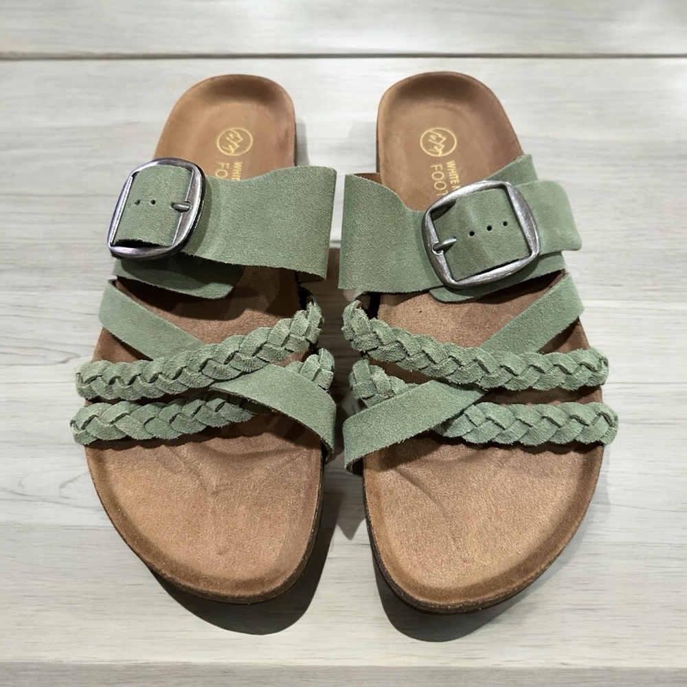 White Mountain Women’s Healing Footbed Sandal - Size 9M, Color: Sage Green